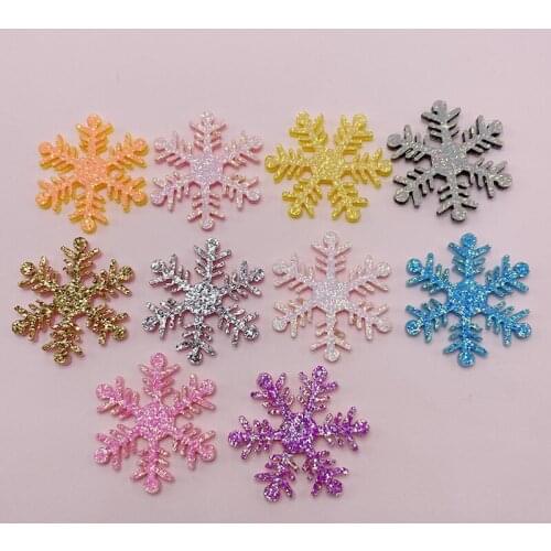 30pcs/Lot 3.5cm Plush snow Flower Patches for Clothing Iron on Clothes Appliques Badge Fabric Sticker Apparel Accessories