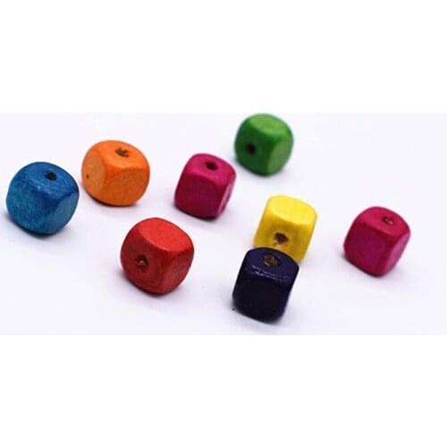6/8/10mm 200pcs/lot Mixed Square Wooden Bead loose beads Making Bracelet Necklace DIY Jewelry Accessories