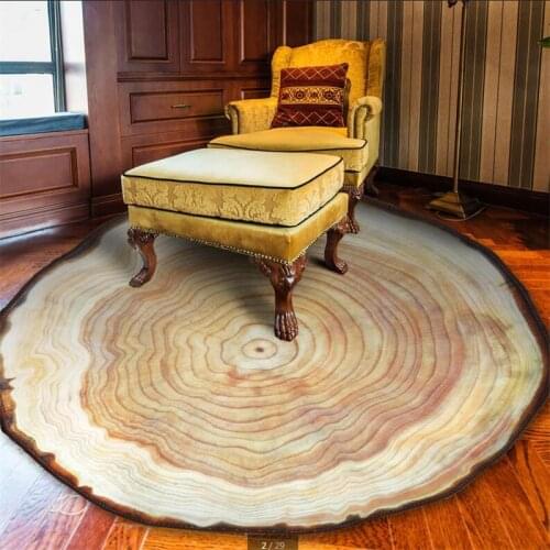 Free Shipping Round Tree Annual Ring Thick Carpet Ruropean Style Rugs Bathmat Living Bedroom Anti Slip Skipproof Chair Pad