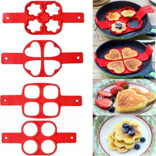 Pancake Maker Nonstick Cooking Tool Egg Ring Maker Egg Silicone Mold Pancake Cheese Egg Cooker Pan Kitchen Baking Accessory