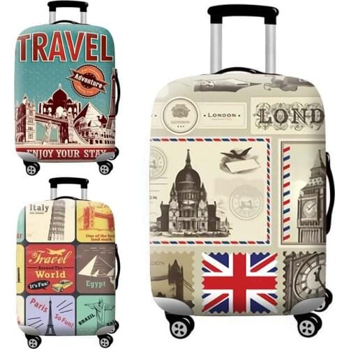 New 3D Digital Stretch Fabric Luggage Protective Cover Suit 18-32 Inch Trolley Suitcase Case Covers Travel Accessories