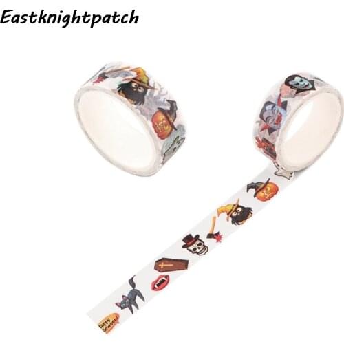 E3150 Cartoon Funny Halloween DIY Paper Decorative Adhesive Tape Washi Masking Tape Stickers