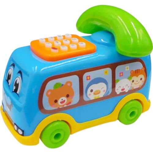 Baby Toys Music Cartoon Bus Phone Educational Developmental Kids Vocal Toy Children Early Learning Exercise Baby Kids Game