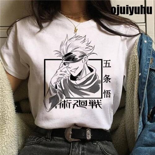 Manga Jujutsu Kaisen Gojo Satoru Yuji Itadori T-shirt Top Men Streetwear Japanese Anime Kawaii T Shirt Top Tees Clothes Tshirt