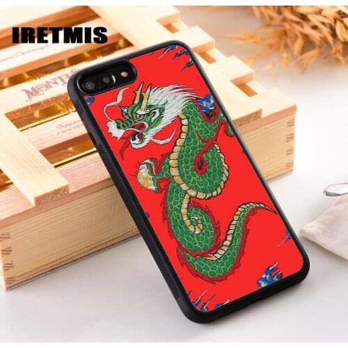 Iretmis Rubber Silicone Phone Cover Case For iPhone 6 6S 7 8 PLUS X XS MAX XR 11 Pro Max Red Dragon