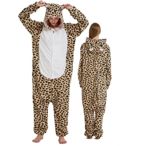 Leopard Bear Onesies Costume Women Men Pajamas Cosplay Adults Animal Sleepwear Pyjamas Christmas Halloween Pijama Onesieshow