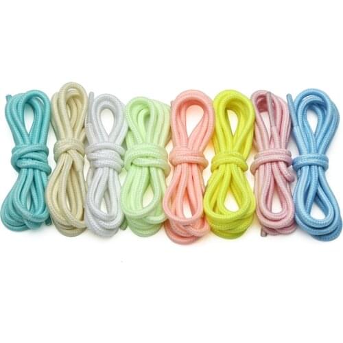 Round Sports Shoelace High Quality Basketball Fluorescent Shoelace Color Polyester Outdoor Rope Strap Can Be Wholesale