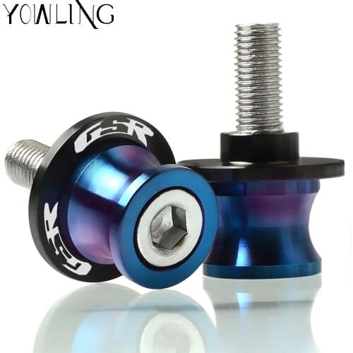 Motorcycle For SUZUKI GSR 600 400 750 GSR750 GSR600 GSR400 M8 Stand Screws Swing arm Swingarm Spools Slider LOGO GSR