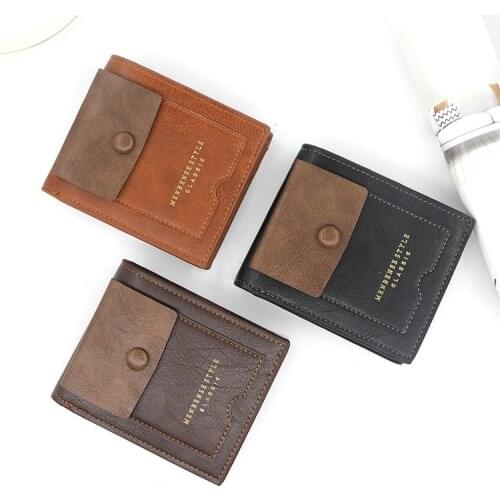 MenBense New Men Short Retro Wallet Fashion Casual Large-capacity Multi-card Zipper Wallets Money Purse Coin Purses Money Bag