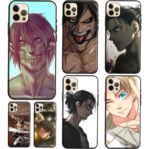 Eren Jaeger Attack On Titan Soft TPU Case For iPhone 11 12 Pro Max mini Case For iPhone XR X XS Max SE 2 7 8 Plus