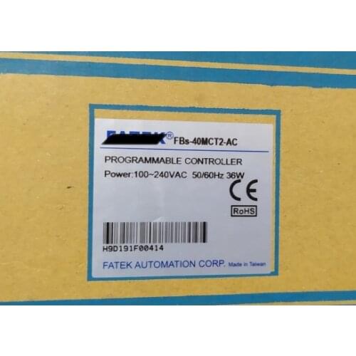 New Original PLC Digital Input 24 Transistor Output 16 System Main Unit 1 COM FBS-40MCT FBs-40MCT2-AC AC220V