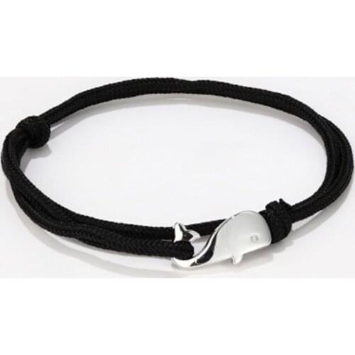 New Style Whale Bracelet Parachute Cord Whale Tail Anchor Bracelet Men Women FashionJewelry Whale Bracelets