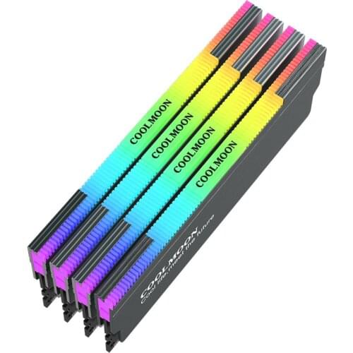 Coolmoon RAM Cooler Memory Vest Aluminum Heatsink For ram Heatsink Radiator 5V 3Pin ARGB Motherboard AURA SYNC