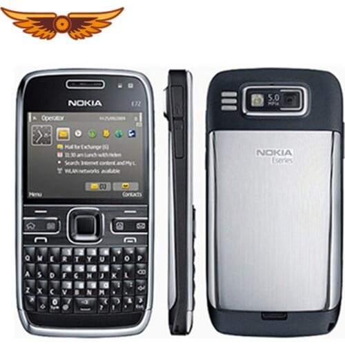Original Nokia E72 Mobile Phone 3G Wifi 5MP Unlocked Used NO Hebrew keyboard Cellphone English Russian Arabic keyboard