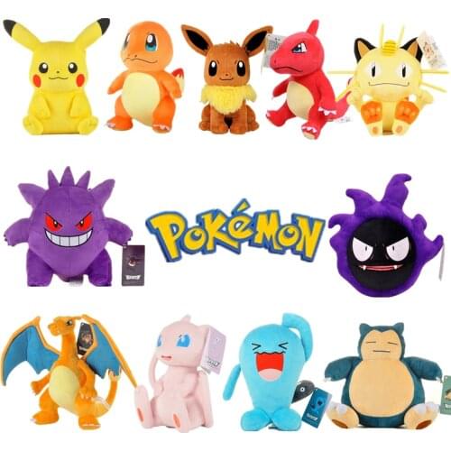 Original Pokemoned Pikachus Plush doll Toys Bulbasaur Squirtle Charmander Charizard Eevee Snorlax Jigglypuff Psyduck Kids Toy
