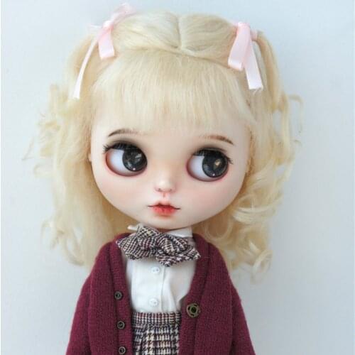 BJD Wig JD187 9-10inch 10-11inch Long Curly Princess Mohair Wig with Two ponytails 1/3 SD Doll accessori Blyth Doll wig