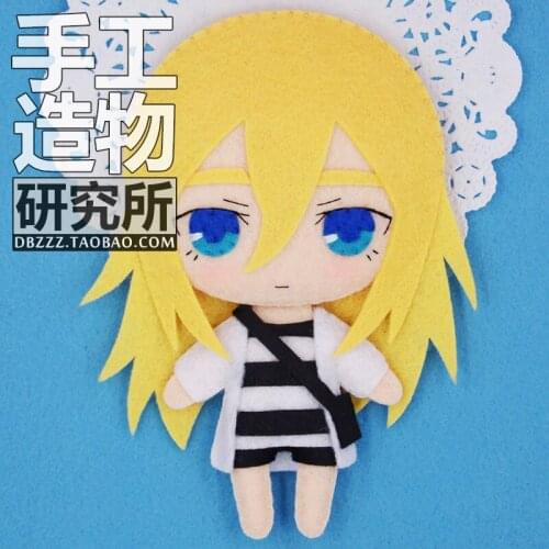 Anime Angels of Death Ray Handmade Hanging Plush Doll Toy Keychain Bag Cosplay Gifts