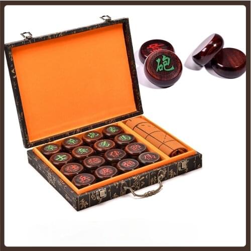 Portable Professional Chinese Chess Game Decoration High Quality Chinese Chess Educational Toys Chess Pieces Wood Chess Set