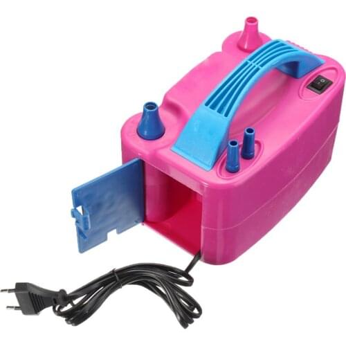 Balloon Air Pump 220V Electric High Power Two Nozzle Air Blower Balloon Inflator Pump Fast Portable Inflatable Tool EU plug