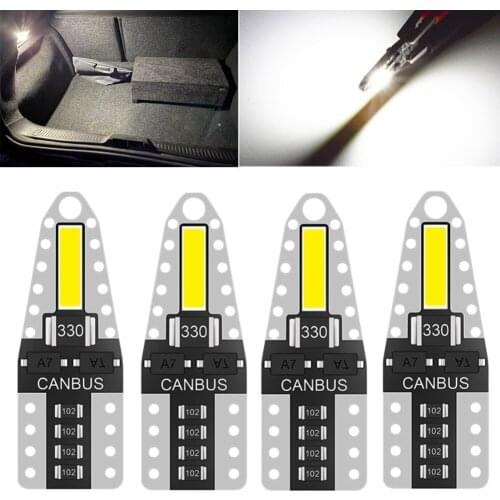4pcs W5W LED Canbus T10 LED Bulbs For Car Parking Position Lights Interior Map Dome Lights 12V White 6000K No Error