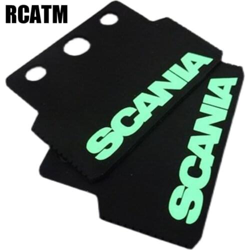 Glow Rubber Mudguard Fender with LOGO For 1/14 Tamiya RC Truck Trailer Tipper Scania DIY Parts