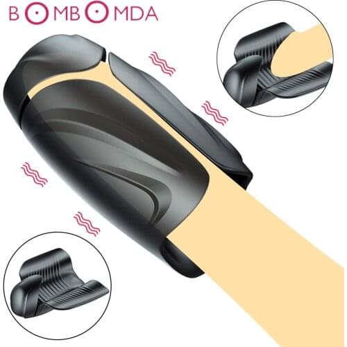 Vibrrator For Male Masturbator Cup Penis Trainer Delay Stimulate Glans Vibrating Massager 10 Speeds Vibration Sex Toys for Men