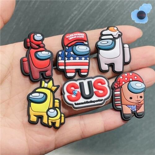 Funny Styles 50Pcs Cartoon Robot Hot Game PVC Shoe Charm Shoe Accessories Buckle Decoration Kids X-Mas Gift Fit Shoes Croc Jibz