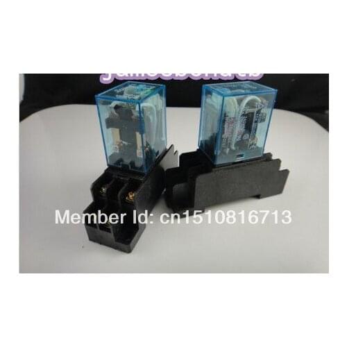 10set DC12V Coil Power Relay MY2NJ HH52P-L 8PIN 5A With PYF08A Socket Base