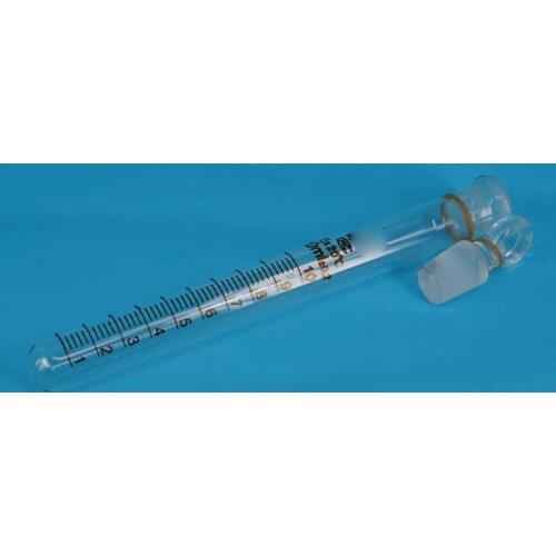10ml Graduated Line Lab Clear Glass Test Tube Round Bottom with Stopper