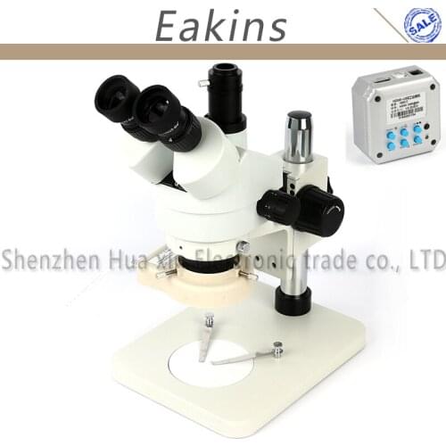 7-45X Simul-focal Zoom Trinocular Stereo Microscope+56 LED Ring Light+20MP 1080P HDMI USB Industry Video Microscope Camera