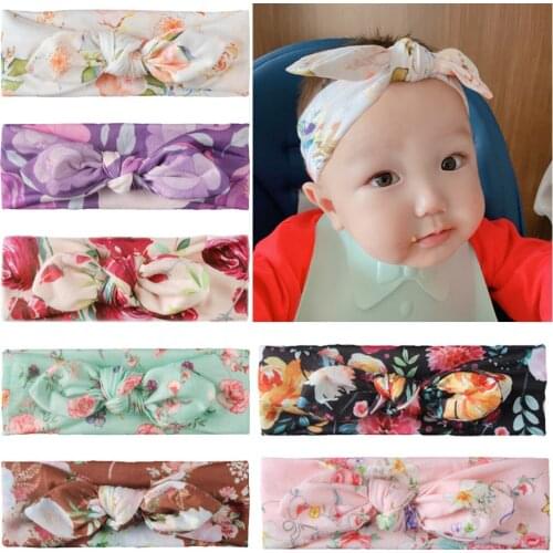 7 Pcs/lot Wholesale 2021 New Fashion Baby Baby Hairbelt Accessories Children Pearl Splicing Flower Rope Elastic Rubber Hairband