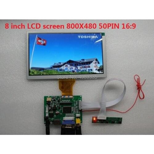 8-inch LCD screen display module 800X480 liquid crystal display VGA HDMI AV control driver board LCD driver panel