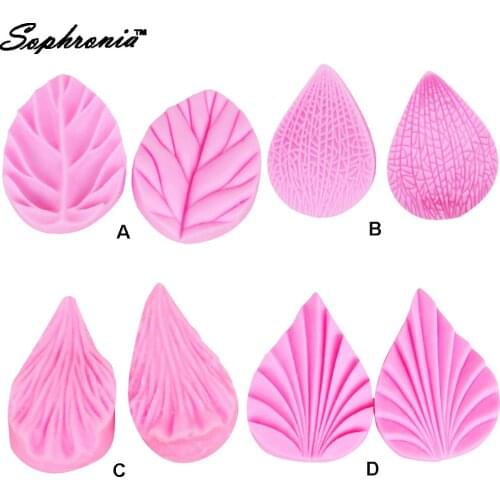 80PCS/set M211 8Pcs/Set Leaf Silicone Mold Fondant Cake Decorating Tools Baking Candy Resin Clay Chocolate Gumpaste Moulds