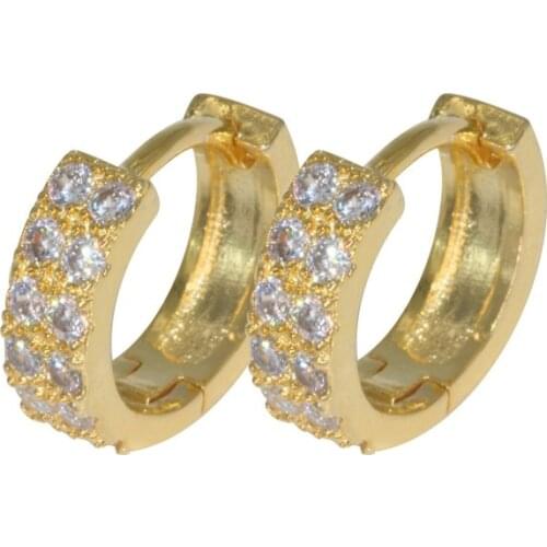 925 Silver Circle Zircon CZ Hoop Earrings for Women Gold/Rose Gold/Silver Small Round Earrings Fashion Jewelry Wholesale