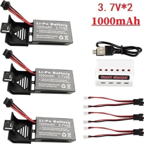 7.4 V 1000 MAH Li-Po battery with charger for Udi U842 U842 U842 U842-1 U818S RC Quadcopter Helicopter Drone Accessories