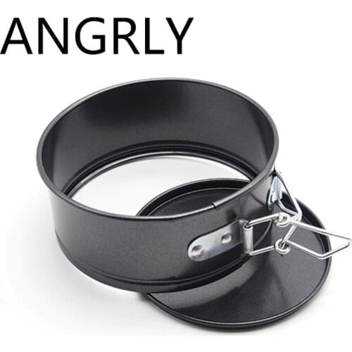 ANGRLY 4-inch Mini Cheesecake Quiche Springform Pan Cake Mold Baking Tools Kitchen Accessories Silicone Mold Soap Mold