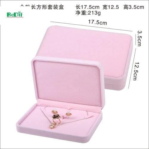 Velvet Jewelry Set Box Bracelets Necklaces Rings Earrings Jewelry Display Packaging Box Gifts Wedding Box For Women 1PCS Box
