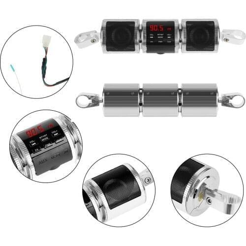 New Motorcycle Clock Stereo Speaker BT Audio Sound System MP3 FM Radio Low Bass Stereo Speaker Waterproof Speakers Dropshipping