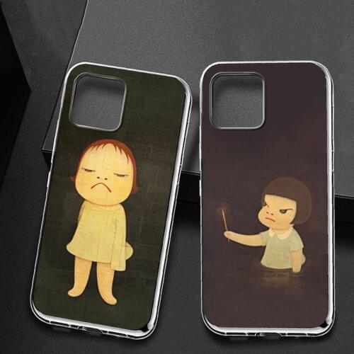 Art Cartoon Cute Yoshitomo Nara Phone Case for iPhone 11 12 pro XS MAX Mini 8 7 6 6S Plus X 5S SE 2020 XR