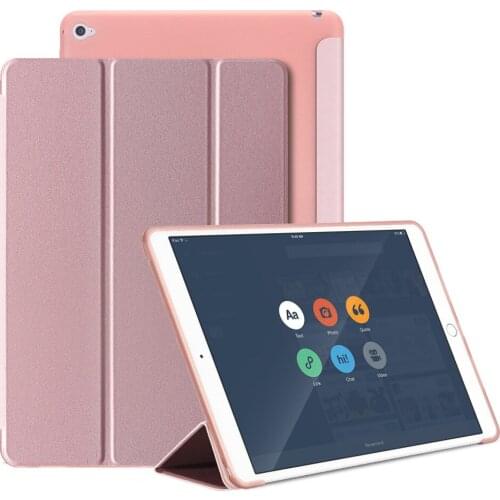 For iPad 10.5 inch 2017 Case A1701 A1709 Silicone Soft Magnetic Folding Stand PU Leather Smart Cover Case