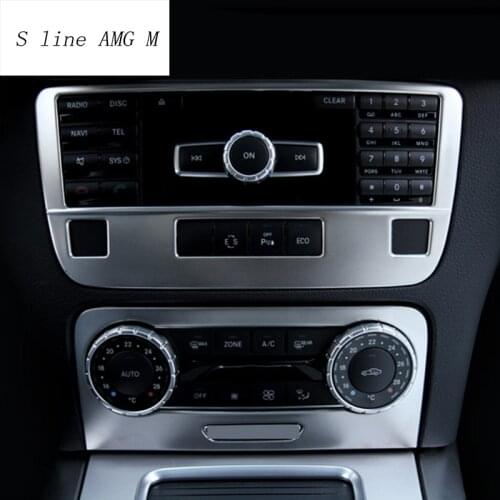 For Mercedes Benz GLK class X204 Interior Trim Air conditioning CD Control Panel Car Styling Stickers covers Auto accessories