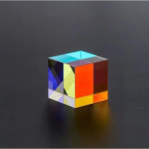Color prism cube scientific optics prism photography six-sided prism home decoration glass prism optical experimental instrument