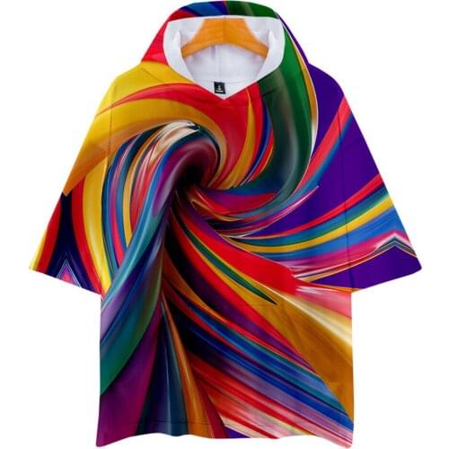 Tie Dye Textures 3D Hooded T Shirt Women Men Colorful Psychedelic Printed Hoodie T-shirt Hip Hop harajuku Tshirt Tee 4XL Clothes