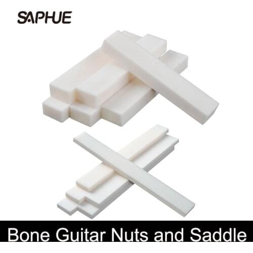 120pcs Bone Guitar Nuts and Saddle for String Instruments Electric Bass Acoustic Classical Guitar Mandolin Banjo Ukulele