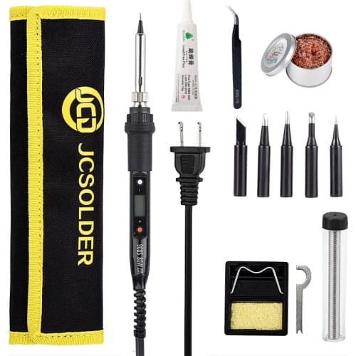 JCD Halloween DIY 80W Tin Soldering Iron Electric Kit Soldering Stand Welding Tool Soldering Set for Soldering DIY Kit Gift
