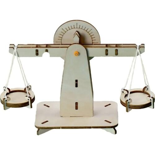 K STEAM DIY Small Balance Auncel Science Education Wooden Wood Handmade Parent Child Toy Scientific Experiment Kid Gift