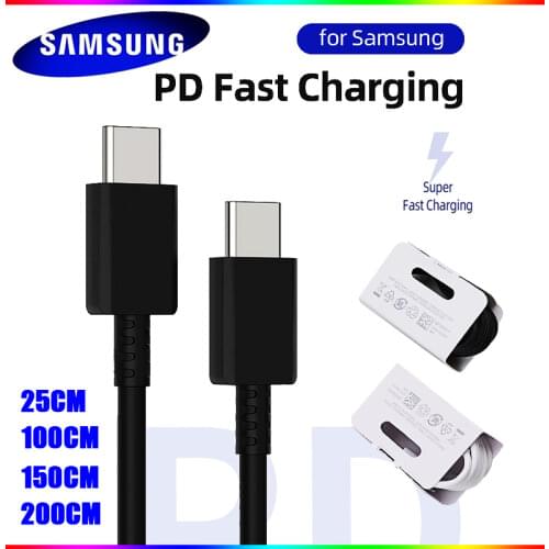 Samsung Galaxy S20 Plus Note 10 Pro Type C Cable USB3.0 25W PD USB Type-C To Type-C Fast Charger Cable For Note10 S20 Ultra 1M