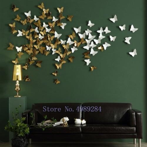 Nordic ceramics butterfly Creative 3D stereo Wall decoration Wall mount Background wall Home wall decoration accessories
