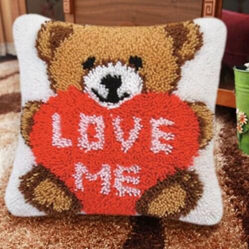 Bear Grass Coarse Wool Latch Hook Hook Pillow Kits Cross Stitch Carpet Embroidery Segment Embroidery DIY Rug Hooking Set