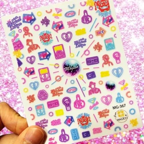 Cartoons 3D anime nails Back glue Nail decal Nail sticker Nail decoration Nail art MG55